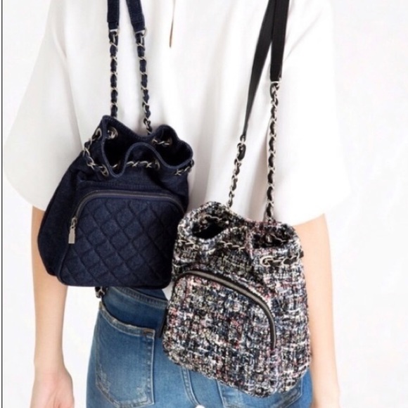 Zara Tweed Mini Backpack - Picture 4 of 5